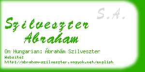 szilveszter abraham business card
